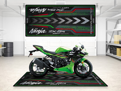 Designed Pit Mat for Kawasaki Ninja ZX-6R KRT Edition Motorcycle - MM7396