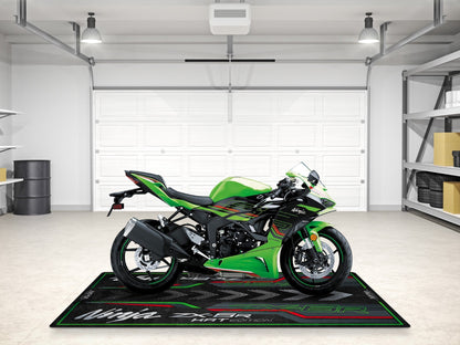 Designed Pit Mat for Kawasaki Ninja ZX-6R KRT Edition Motorcycle - MM7396