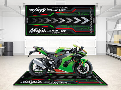 Designed Pit Mat for Kawasaki Ninja ZX-10R KRT Edition Motorcycle - MM7399