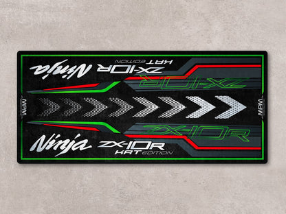 Designed Pit Mat for Kawasaki Ninja ZX-10R KRT Edition Motorcycle - MM7399