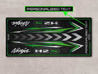 Designed Pit Mat for Kawasaki Ninja H2 SX Motorcycle - MM7404