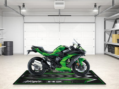 Designed Pit Mat for Kawasaki Ninja H2 SX Motorcycle - MM7404