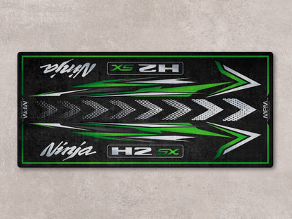Designed Pit Mat for Kawasaki Ninja H2 SX Motorcycle - MM7404