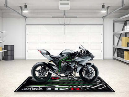 Designed Pit Mat for Kawasaki Ninja H2R Motorcycle - MM7407