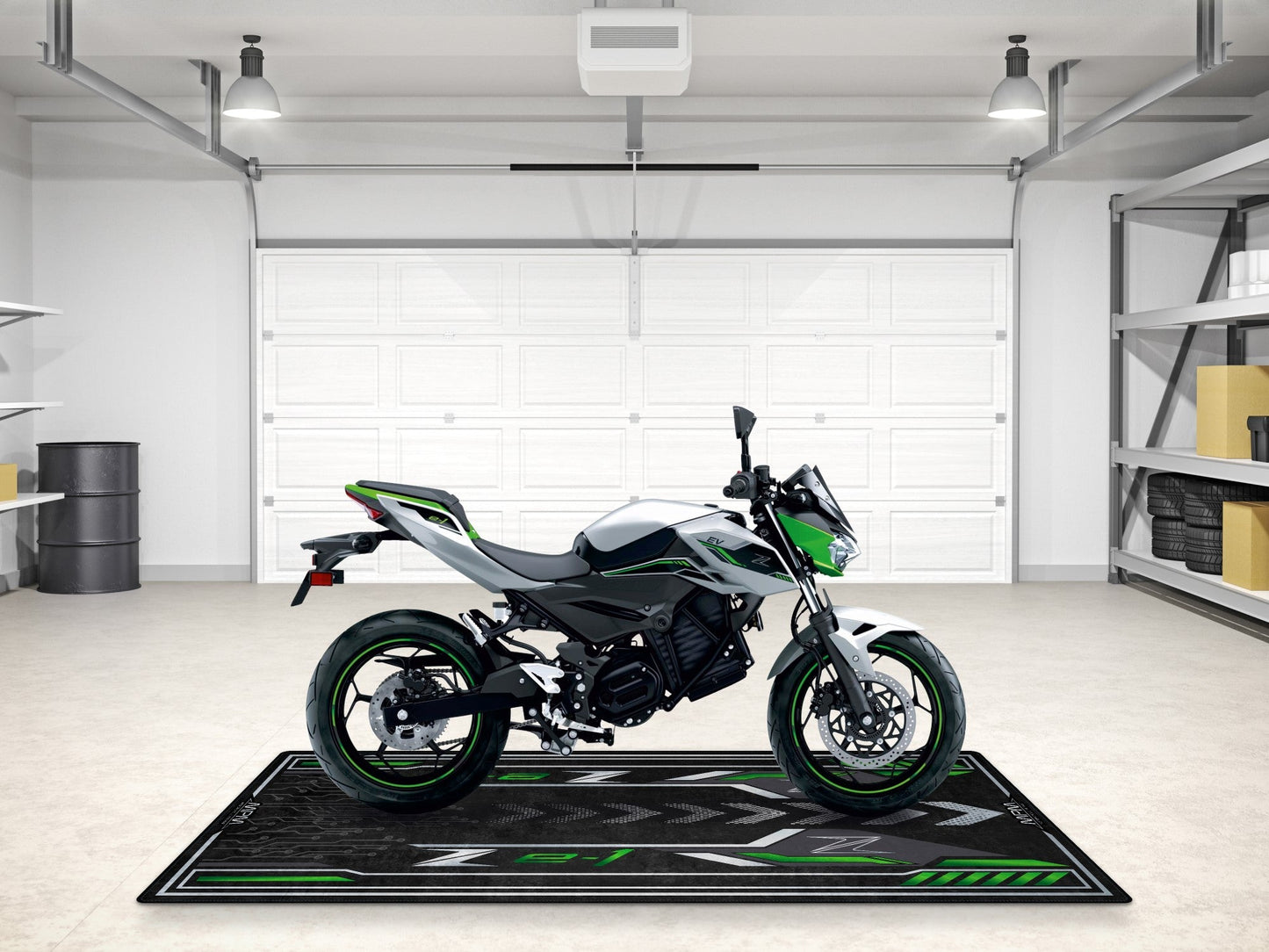 Designed Pit Mat for Kawasaki Z e-1 Motorcycle - MM7409