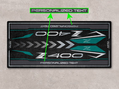 Designed Pit Mat for Kawasaki Z400 Motorcycle - MM7410