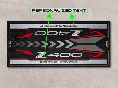 Designed Pit Mat for Kawasaki Z400 Motorcycle - MM7410