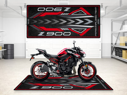 Designed Pit Mat for Kawasaki Z900 Motorcycle - MM7412