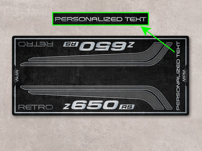 Designed Pit Mat for Kawasaki Z650 RS Motorcycle - MM7414