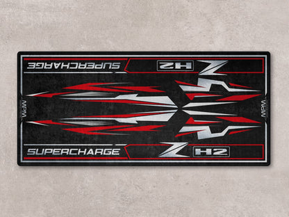 Designed Pit Mat for Kawasaki ZH2 Motorcycle - MM7418