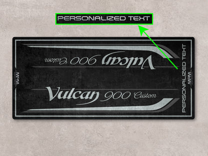 Designed Pit Mat for Kawasaki Vulcan 900 Custom Motorcycle - MM7427