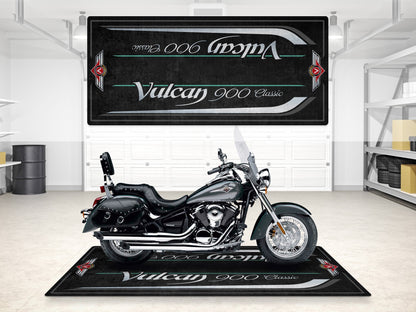 Designed Pit Mat for Kawasaki Vulcan 900 Classic LT Motorcycle - MM7428
