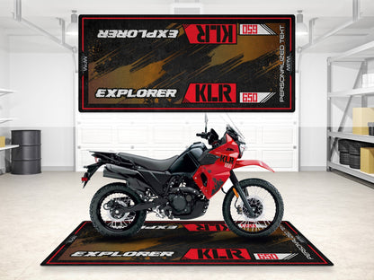 Designed Pit Mat for Kawasaki KLR 650 Motorcycle - MM7431