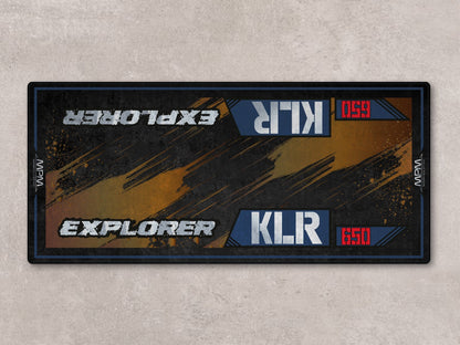 Designed Pit Mat for Kawasaki KLR 650 Motorcycle - MM7431