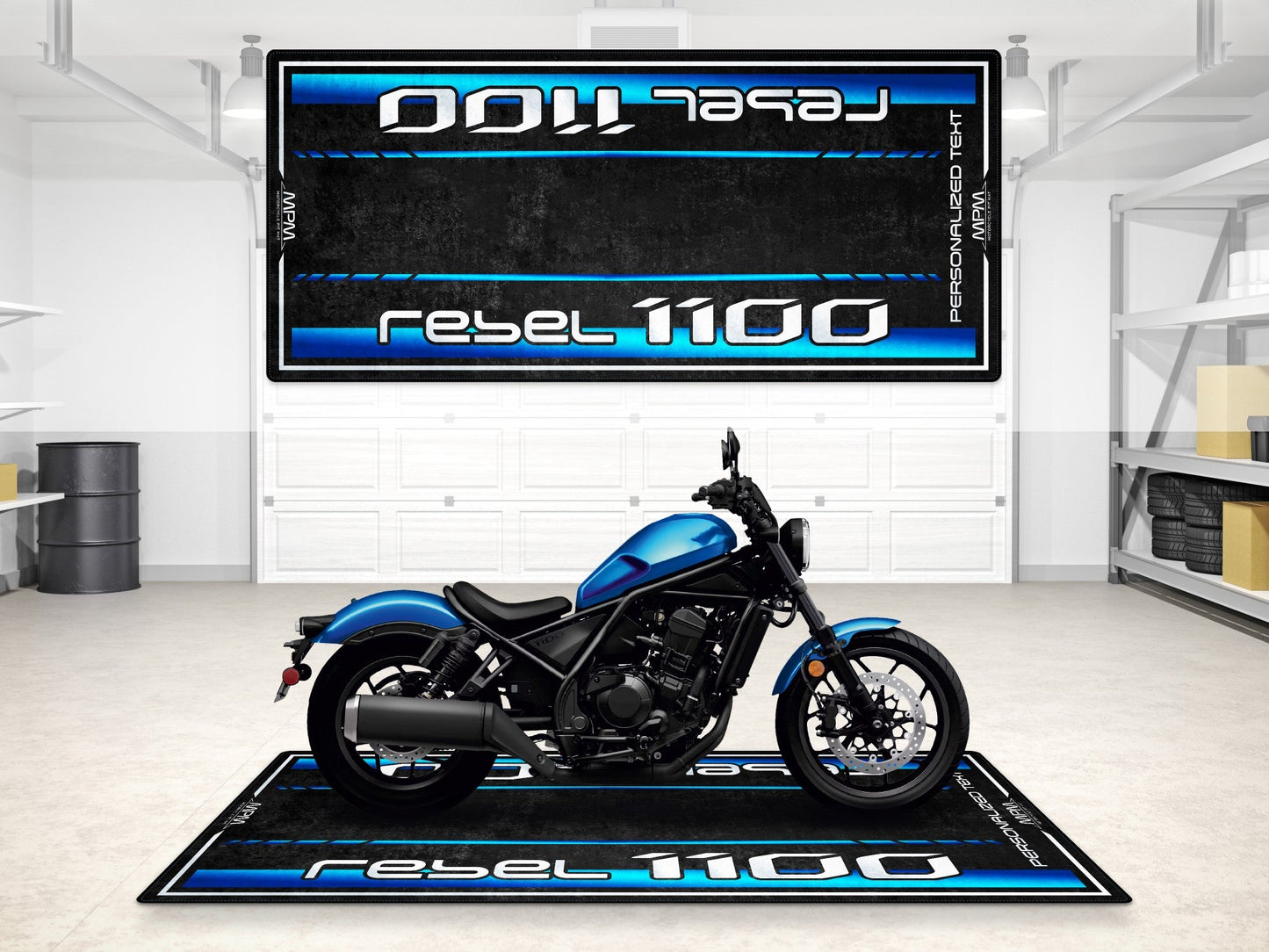 Designed Pit Mat for 2024 Honda Rebel 1100 Motorcycle - MM7438