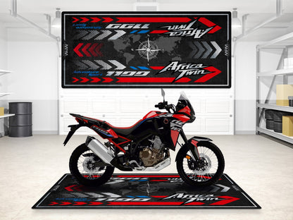 Designed Pit Mat for Honda Africa Twin Motorcycle - MM7452