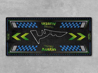 Austin-Texas Track Design Motorcycle Mat - U150