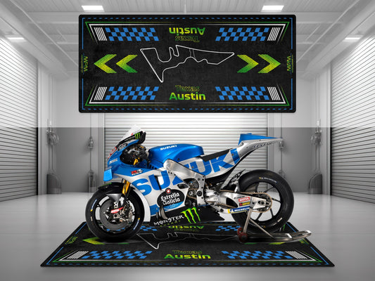 Austin-Texas Track Design Motorcycle Mat - U150
