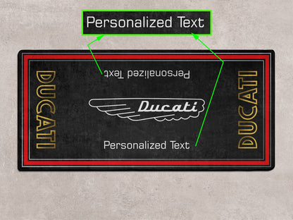 Designed Pit Mat for Ducati Classic Logo Motorcycle - MM7224