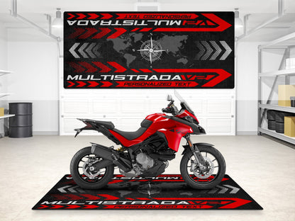 Designed Pit Mat for Ducati Multistrada V2 Motorcycle - MM7162