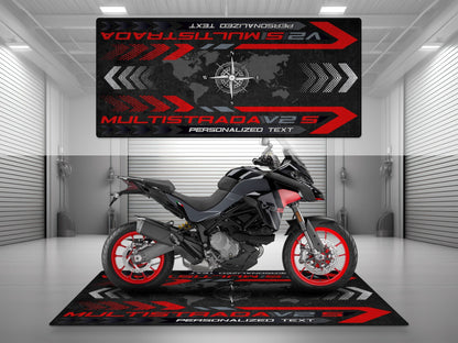 Designed Pit Mat for Ducati Multistrada V2 S Motorcycle - MM7163
