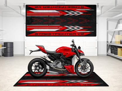 Designed Pit Mat for Ducati Streetfighter V2 Motorcycle - MM7258