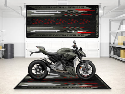 Designed Pit Mat for Ducati Streetfighter V2 Motorcycle - MM7258