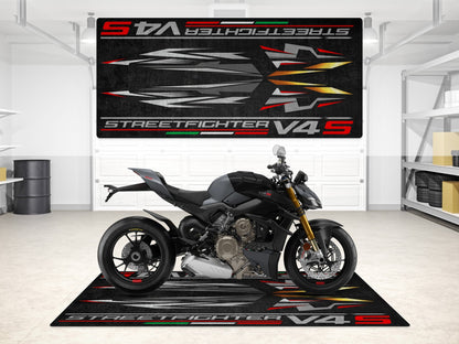 Designed Pit Mat for Ducati Streetfighter V4 S Motorcycle - MM7260