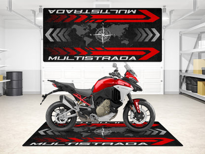 Designed Pit Mat for Ducati Multistrada Motorcycle - MM7177