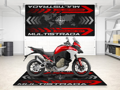 Designed Pit Mat for Ducati Multistrada Motorcycle - MM7177