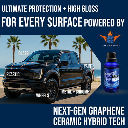 Wash&Shine 66 Graphene infused Ceramic Coating with UV Trace Technology – 10H Protection & Shine 1 fl.oz.