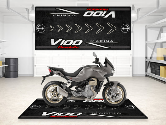 Designed Pit Mat for Moto Guzzi V100 Mandello Marina - MM7204