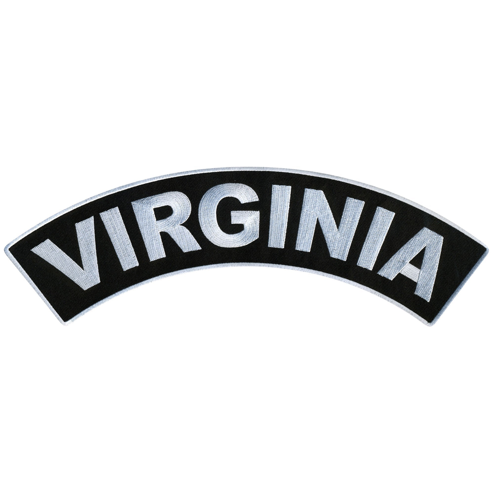 Top Rocker Pattern Hot Leathers Virginia 12” X 3” Top Rocker Patch – Rev Moto Co