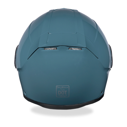 Daytona Glide Modular Motorcycle Helmet - DOT Approved, Bluetooth Ready, Dual Visor, Men/Women/Youth- Shark Blu