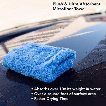 Shinykings Ultra Soft Microfiber Towels – 16x16 in | 3-Pack Car Motorcycle Truck RV Boat
