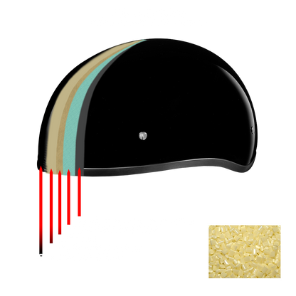 DOT Approved Daytona Motorcycle Half Face Helmet - Skull Cap Graphics for Men & Women, Scooters, ATVs, UTVs & Choppers - W/ Thunder