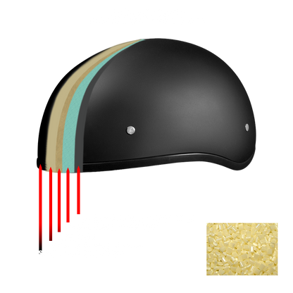 DOT Approved Daytona Motorcycle Half Face Helmet - Skull Cap Graphics for Men & Women, Scooters, ATVs, UTVs & Choppers - W/ Make 'Em Pay