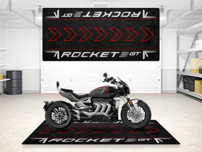 Designed Pit Mat for Rocket 3 GT Models Motorcycle - MM7200