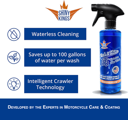 1.32 GAL (169) fl oz Wash&Shine 66 Waterless Motorcycle Cleaner - Orange Scent