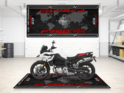 Designed Pit Mat for BMW F750 GS Motorcycle - MM7296