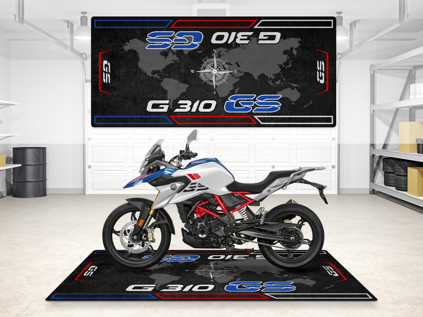 Designed Pit Mat for BMW G 310 GS Motorcycle - MM7297