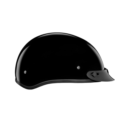 DOT Approved Daytona Skull Cap Half Shell Motorcycle Helmet - Beanie Style for Motorcycles, Cruisers, Scooters, and Mopeds - Hi-Gloss Black