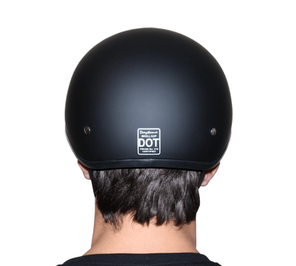 DOT Approved Daytona Motorcycle Half Face Helmet - Skull Cap Graphics for Men & Women, Scooters, ATVs, UTVs & Choppers - W/ Thunder