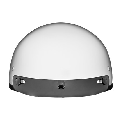 DOT Approved Daytona Skull Cap Half Shell Motorcycle Helmet - Beanie Style for Motorcycles, Cruisers, Scooters, and Mopeds - Hi-Gloss White