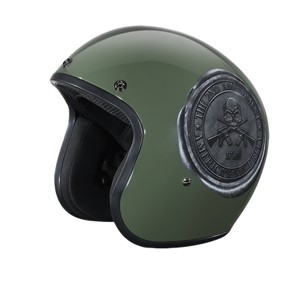DOT Approved Daytona Cruiser Open Face Motorcycle Helmet - Men, Women & Youth - With Visor & Graphics - W/ 2nd Amendment Seal