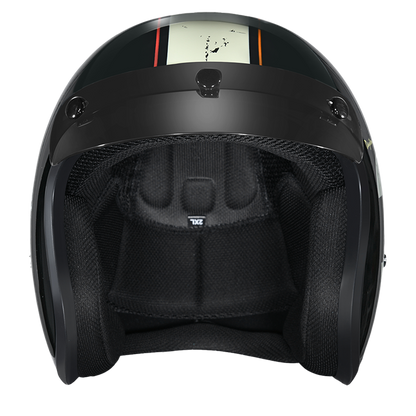 DOT Approved Daytona Cruiser Open Face Motorcycle Helmet - Men, Women & Youth - With Visor & Graphics - W/ Daytona 30th