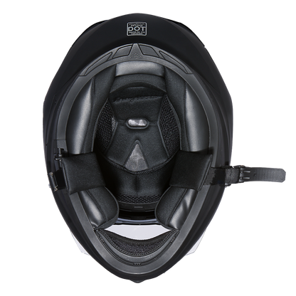 Daytona Detour Full Face Motorcycle Helmet - DOT Certified, Dual Visor, Street Bike Helmet, Men/Women/Youth - Hi-Gloss Black