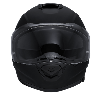Daytona Detour Full Face Motorcycle Helmet - DOT Certified, Dual Visor, Street Bike Helmet, Men/Women/Youth - Dull Black