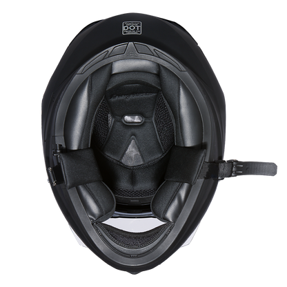 Daytona Detour Full Face Motorcycle Helmet - DOT Certified, Dual Visor, Street Bike Helmet, Men/Women/Youth - Dull Black