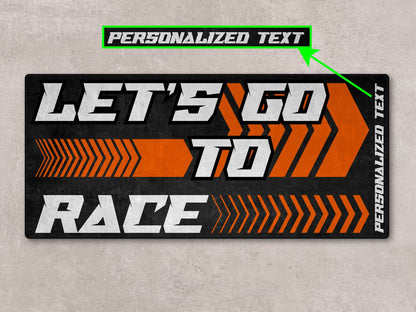Designed Pit Mat for KTM Motorcycle (Let's Go To Race) - MM7212